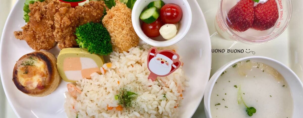 【親和の学生寮】今日の晩ごはん☆クリスマスプレート