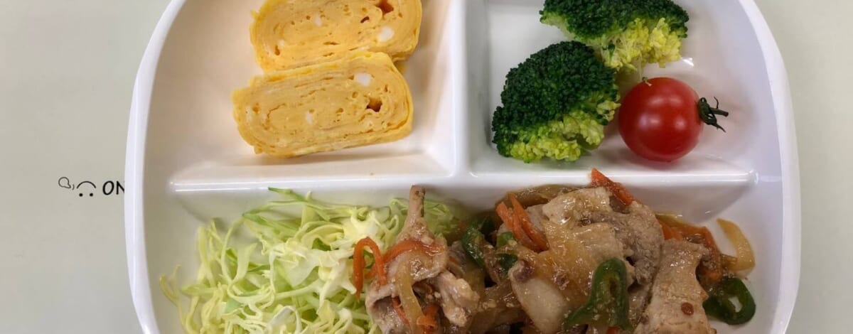 【親和の学生寮】今日の朝ごはん☆焼肉と玉子焼き