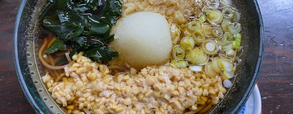 【社長ランチ】けん太そば本荘店の『納豆おろしそば』