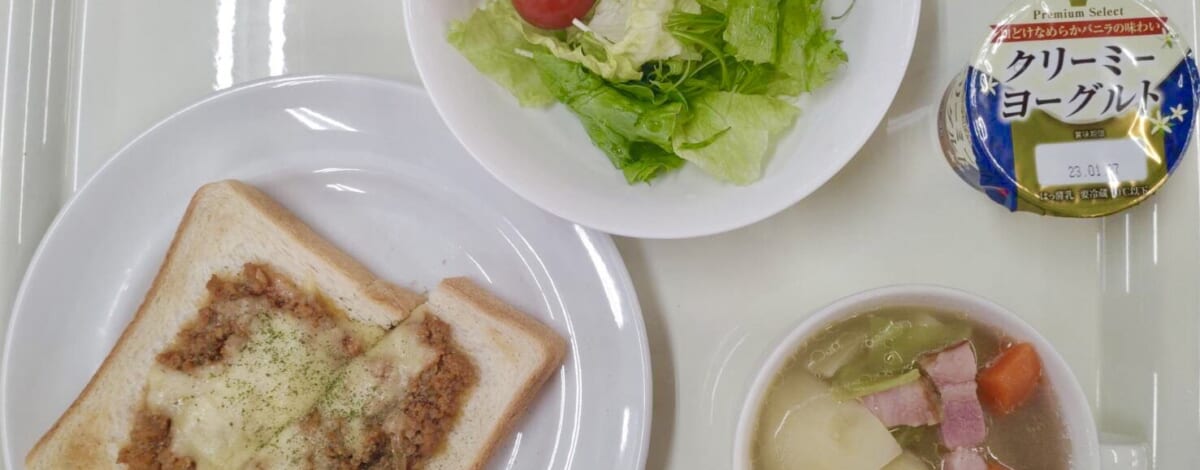 【親和の学生寮】今日の朝ごはん☆ミートトースト
