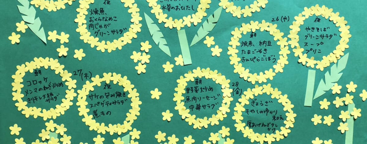 【親和の学生寮】今週のメニュー（4/24～4/28）