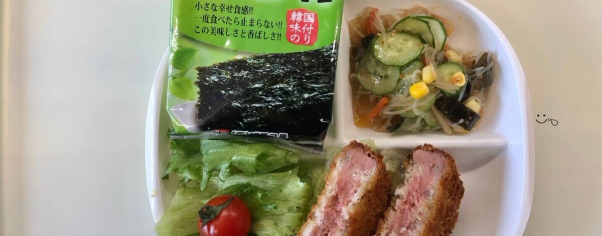 【親和の学生寮】今日の朝ごはん☆ハムカツ