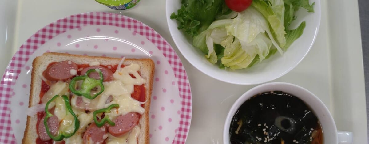 【親和の学生寮】今日の朝ごはん☆ピザトースト