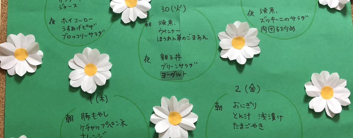 【親和の学生寮】今週のメニュー（5/29～6/2）