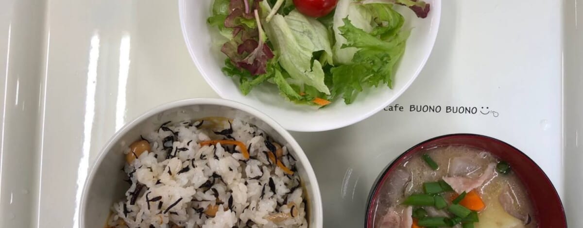【親和の学生寮】今日の朝ごはん☆ひじきのまぜごはん