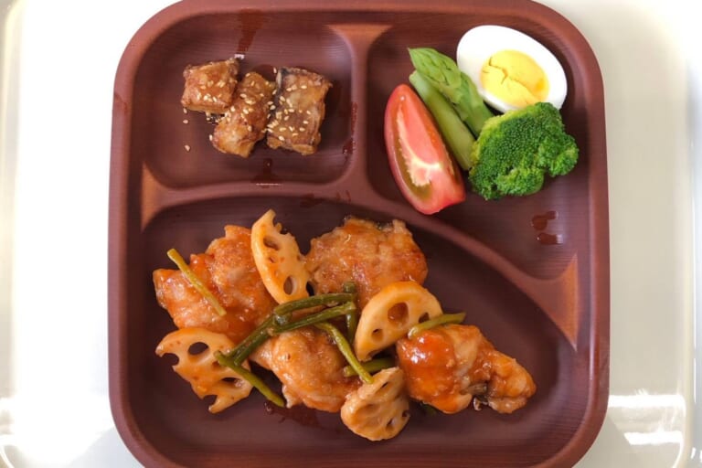 【親和の学生寮】今日の晩ごはん☆チキンの甘辛炒め