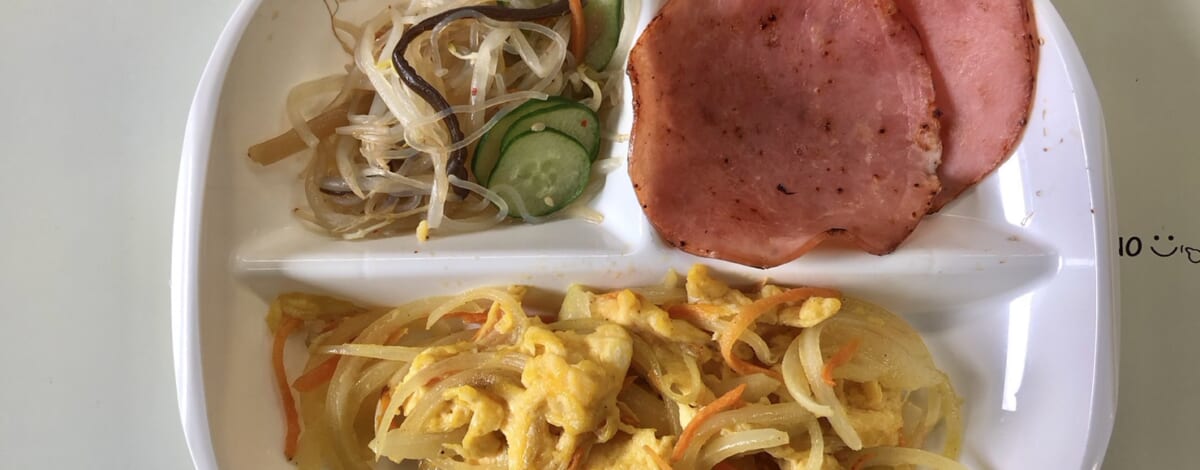 【親和の学生寮】今日の朝ごはん☆たまねぎ玉子炒め