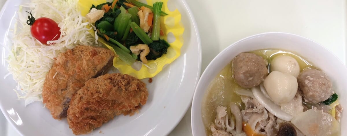 【親和の学生寮】今日の晩ごはん☆メンチカツ