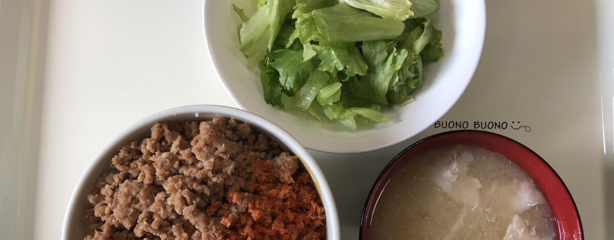 【親和の学生寮】今日の朝ごはん☆三色ごはん
