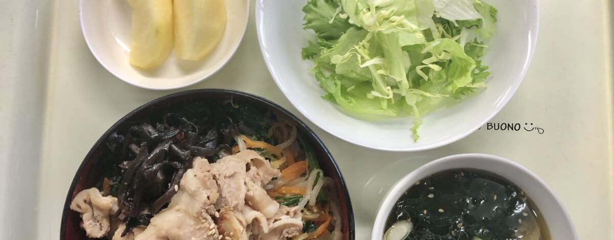 【親和の学生寮】今日の晩ごはん☆ビビンバ丼