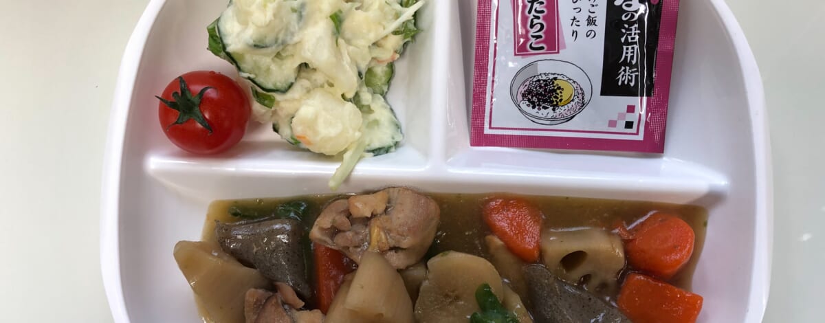 【親和の学生寮】今日の朝ごはん☆筑前煮とポテトサラダ