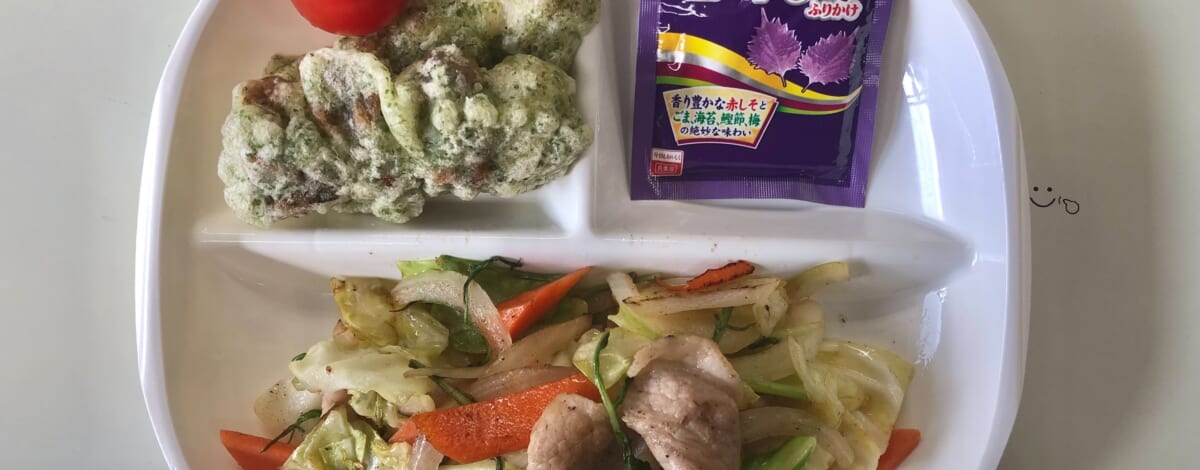 【親和の学生寮】今日の朝ごはん☆肉野菜炒め