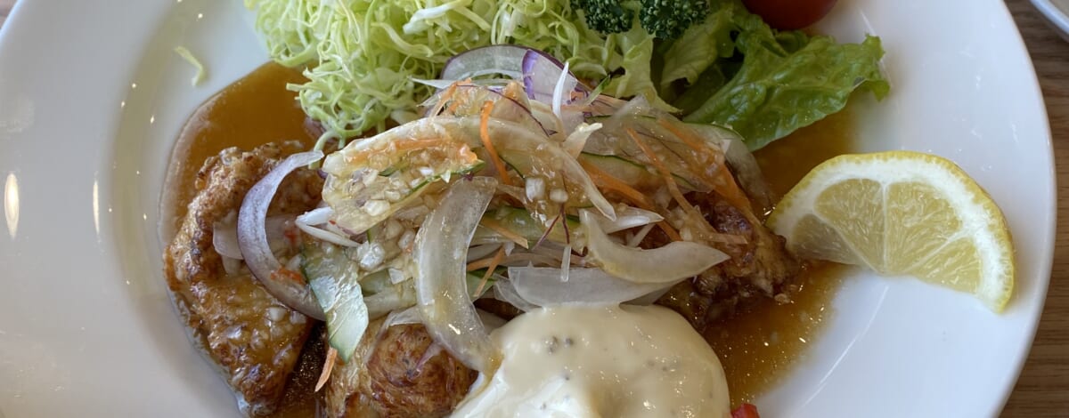 【社長ランチ】岩城ウミヨコ食堂☆油淋鶏定食