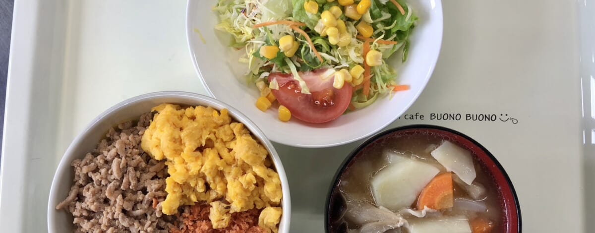 【親和の学生寮】今日の朝ごはん☆三色ごはん