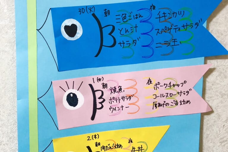 【親和の学生寮】今週のメニュー（4/30～5/2）