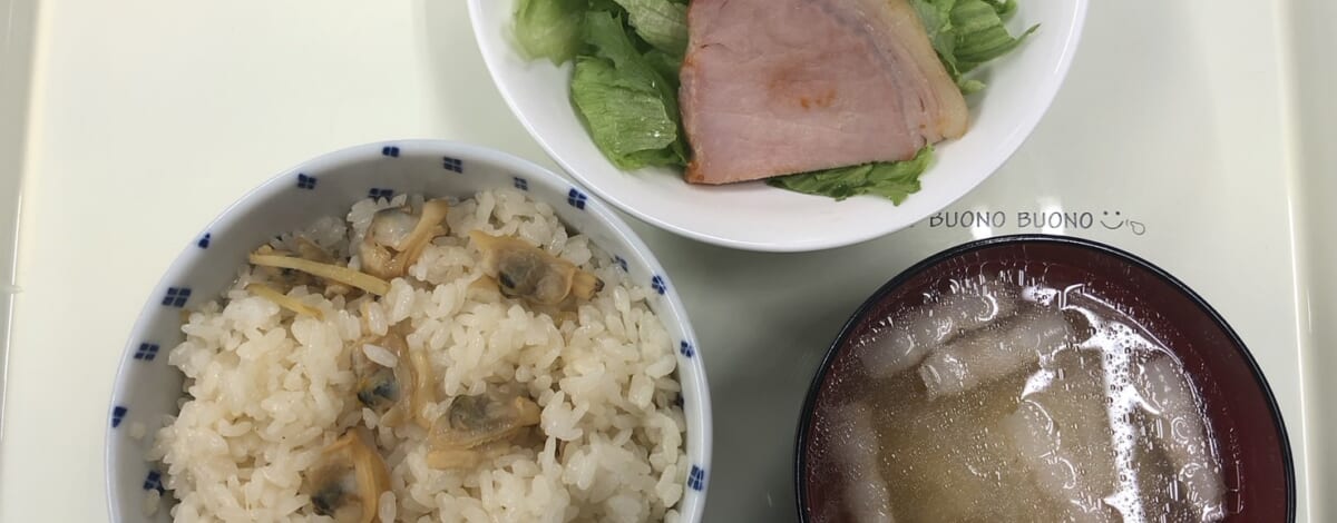【親和の学生寮】今日の朝ごはん☆あさり混ぜご飯