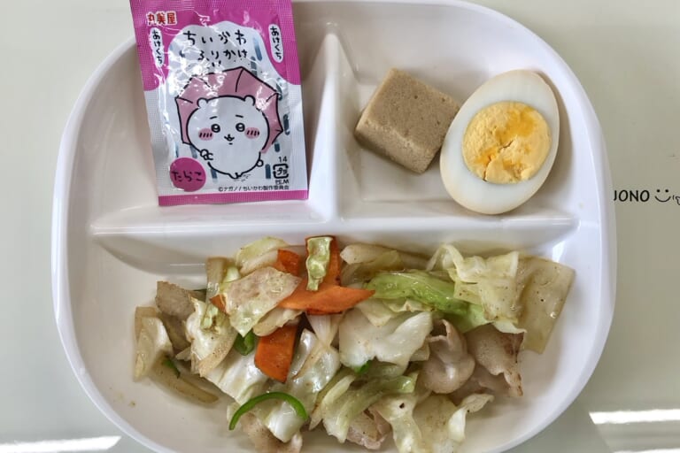 【親和の学生寮】今日の朝ごはん☆肉野菜炒め